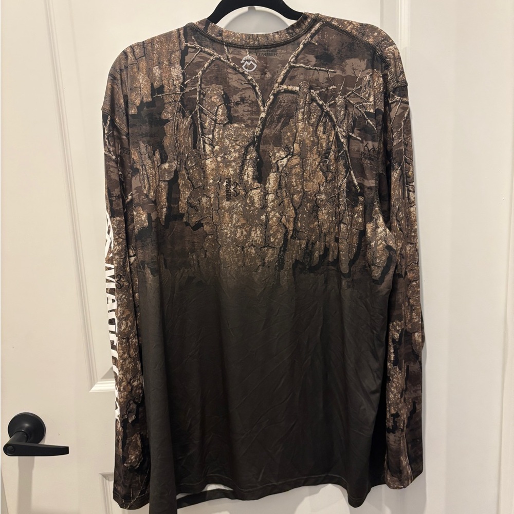 Magellan Outdoors Men's Woodland Camo Long Sleeve Tee - Picture 2 of 3